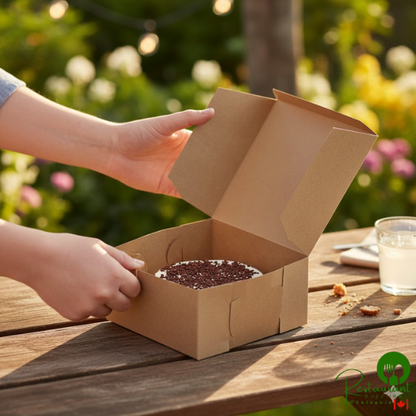 6" x 6" x 3" Kraft Customizable Pie / Bakery Box By Prime- 250/Bundle