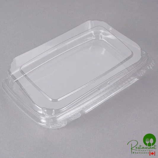 Placon 10" x 7" x 2" Tamper Evident Tamper Resistant Recycled PET Angled Clear Take Out Container - 110/Case