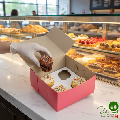 Champion Reversible Cupcake / Muffin Insert for 8" x 8" Bakery Box - Holds 4 Standard Cupcakes - 200/Case