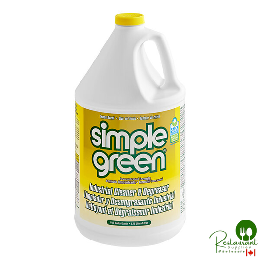 Simple Green 3010200614010 1 Gallon Lemon Scent Concentrated Industrial Cleaner and Degreaser - 6/Case
