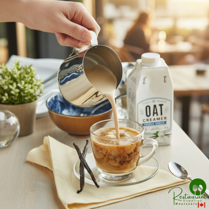 Elmhurst Caramel Macchiato Oat Creamer 16 fl. oz. - 6/Case