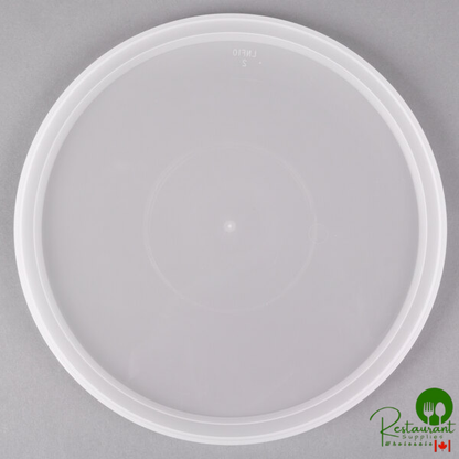 Placon 8 1/4" Microwavable Translucent Round Squat Deli Container Lid - 100/Case