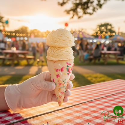 The Cone Guys Sprinkle Cookie Ice Cream Cone - 120/Case