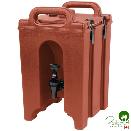 Cambro 100LCD402 Camtainer® 1.5 Gallon Brick Red Insulated Beverage Dispenser
