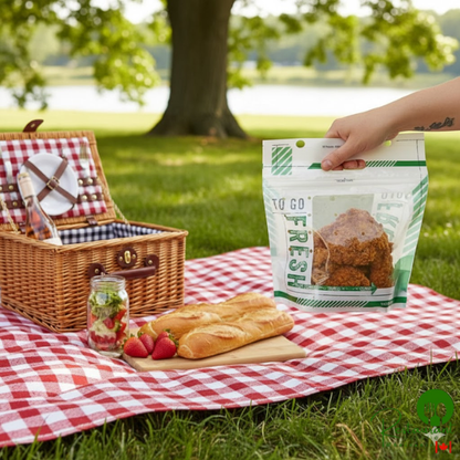 Inno-Pak To Go Fresh 2-4 Piece Small Fried Chicken / Hot Food Bag - 250/Case