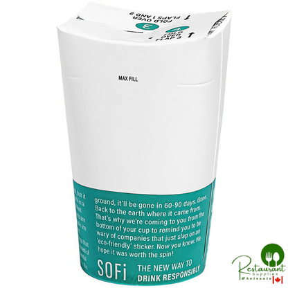 SOFi All-in-One Paper Cold Cup and Lid 16 oz. - 1,000/Case