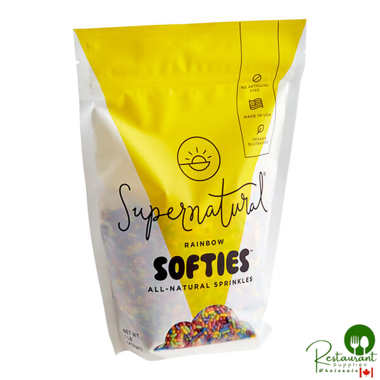 Supernatural Rainbow Softies All-Natural Sprinkles 1 lb. - 6/Case