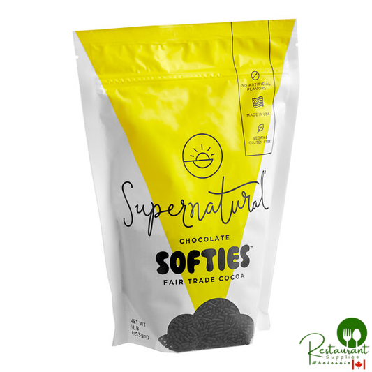 Supernatural Chocolate Softies All-Natural Sprinkles 1 lb. - 6/Case