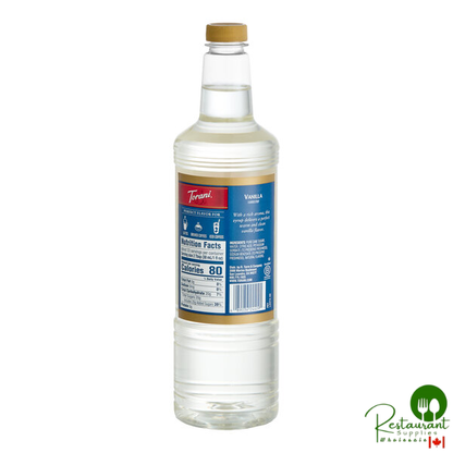 Torani Vanilla Flavoring Syrup Plastic Bottle 1 Liter - 6/Case