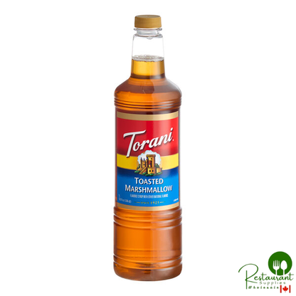 Torani Toasted Marshmallow Flavoring Syrup Plastic Bottle 1 Liter - 6/Case