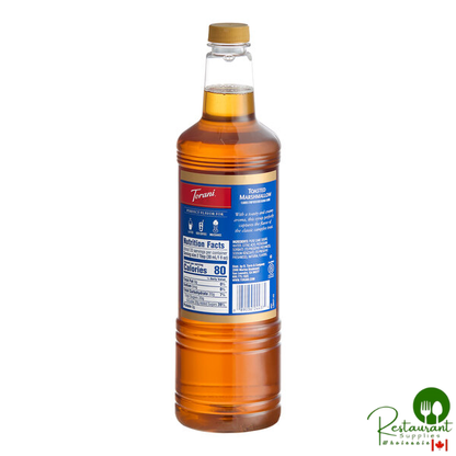 Torani Toasted Marshmallow Flavoring Syrup Plastic Bottle 1 Liter - 6/Case