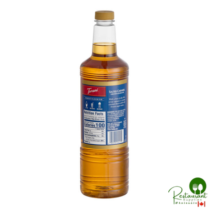 Torani Salted Caramel Flavoring Syrup Plastic Bottle 1 Liter - 6/Case