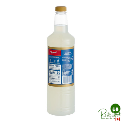 Torani Coconut Flavoring Syrup Plastic Bottle 1 Liter - 6/Case
