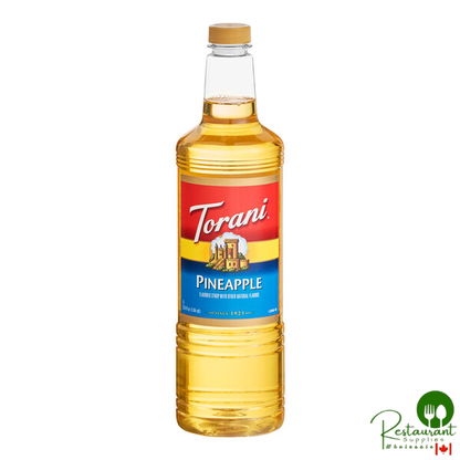 Torani Pineapple Flavoring / Fruit Syrup Plastic Bottle 1 Liter - 6/Case