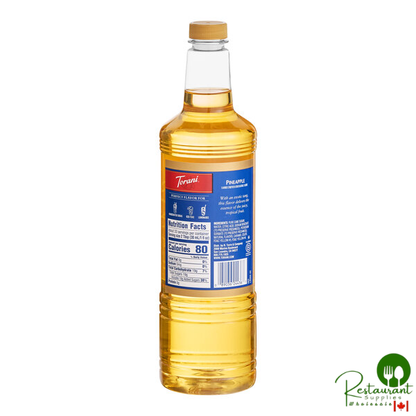 Torani Pineapple Flavoring / Fruit Syrup Plastic Bottle 1 Liter - 6/Case