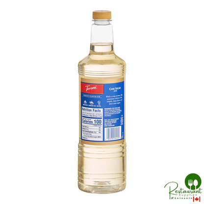 Torani Cane Sugar Sweetener Syrup Plastic Bottle 1 Liter - 6/Case