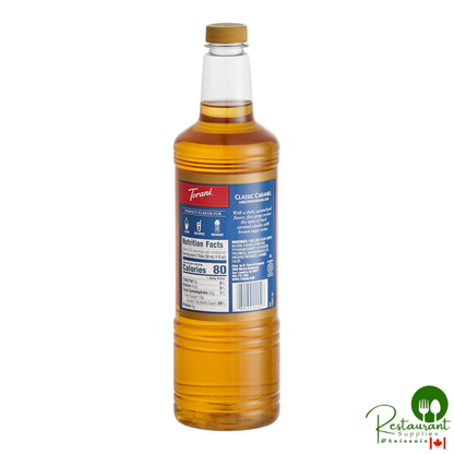 Torani Classic Caramel Flavoring Syrup Plastic Bottle 1 Liter - 6/Case