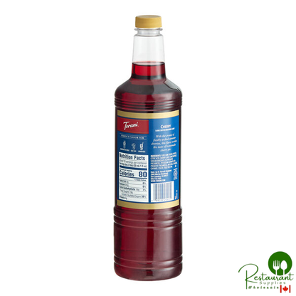 Torani Cherry Flavoring / Fruit Syrup Plastic Bottle 1 Liter - 6/Case