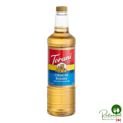 Torani Creme de Banana Flavoring / Fruit Syrup Plastic Bottle 1 Liter - 6/Case
