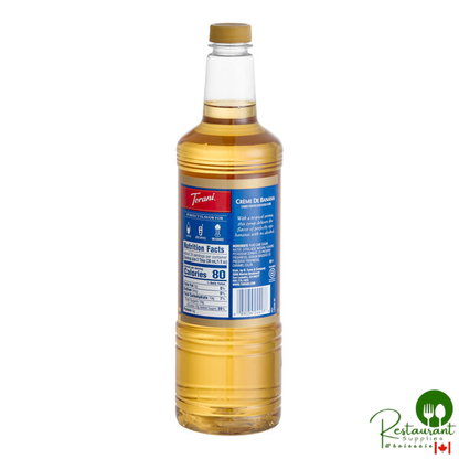 Torani Creme de Banana Flavoring / Fruit Syrup Plastic Bottle 1 Liter - 6/Case