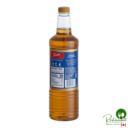 Torani Hazelnut Flavoring Syrup Plastic Bottle 1 Liter - 6/Case