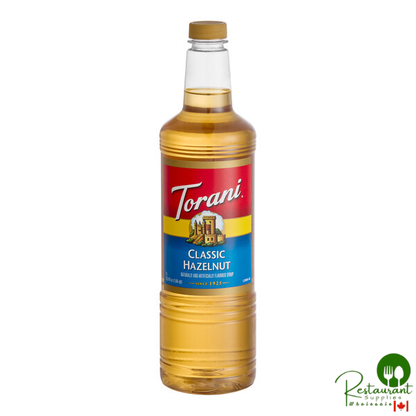 Torani Classic Hazelnut Flavoring Syrup Plastic Bottle 1 Liter - 6/Case