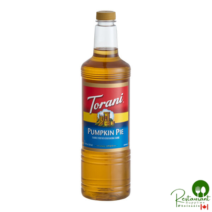 Torani Pumpkin Pie Flavoring Syrup Plastic Bottle 1 Liter - 6/Case