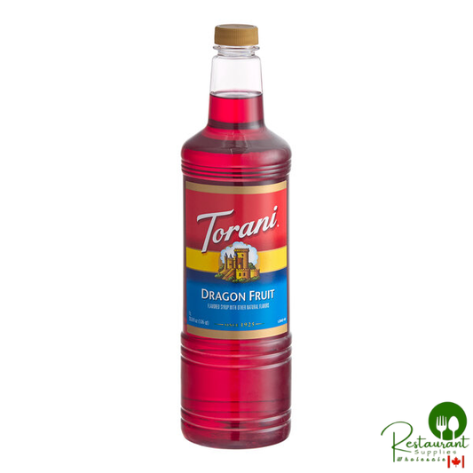 Torani Dragon Fruit Flavoring / Fruit Syrup Plastic Bottle 1 Liter - 6/Case