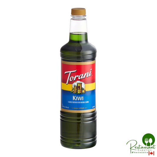 Torani Kiwi Flavoring / Fruit Syrup Plastic Bottle 1 Liter - 6/Case