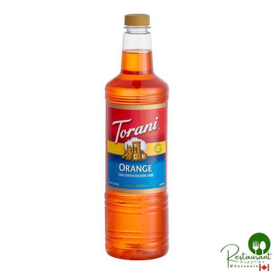 Torani Orange Flavoring / Fruit Syrup Plastic Bottle 1 Liter - 6/Case