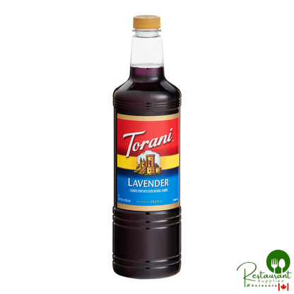 Torani Lavender Flavoring Syrup Plastic Bottle 1 Liter - 6/Case