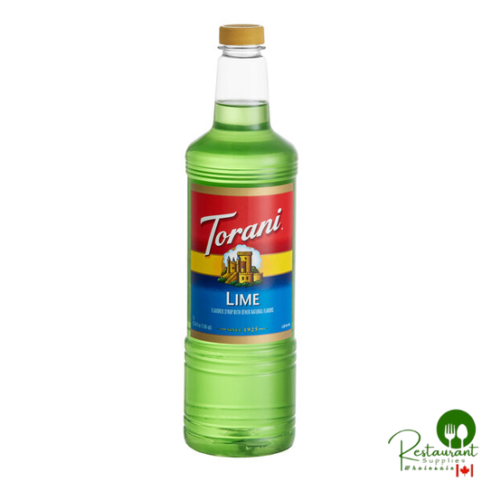 Torani Lime Flavoring / Fruit Syrup Plastic Bottle 1 Liter - 6/Case