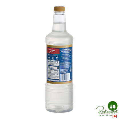 Torani Sugar-Free White Chocolate Flavoring Syrup Plastic Bottle 1 Liter - 6/Case