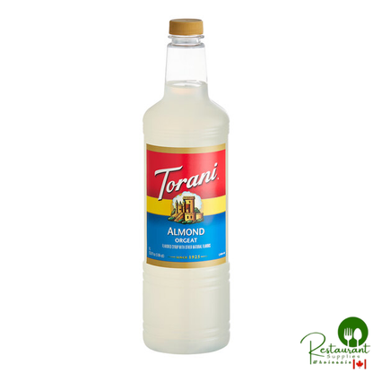 Torani Almond (Orgeat) Flavoring Syrup Plastic Bottle 1 Liter - 6/Case