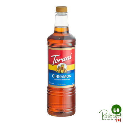 Torani Cinnamon Flavoring Syrup Plastic Bottle 1 Liter - 6/Case