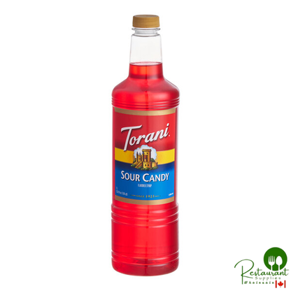 Torani Sour Candy Flavoring Syrup Plastic Bottle 1 Liter - 6/Case