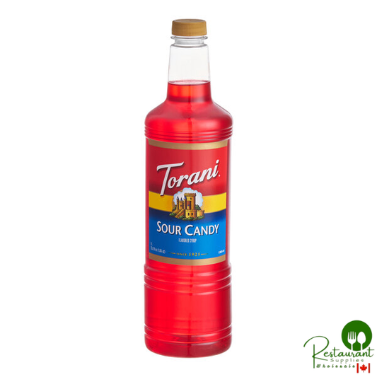 Torani Sour Candy Flavoring Syrup Plastic Bottle 1 Liter - 6/Case