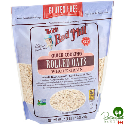 Bob's Red Mill Gluten-Free Quick-Cooking Rolled Oats 28 oz. - 4/Case