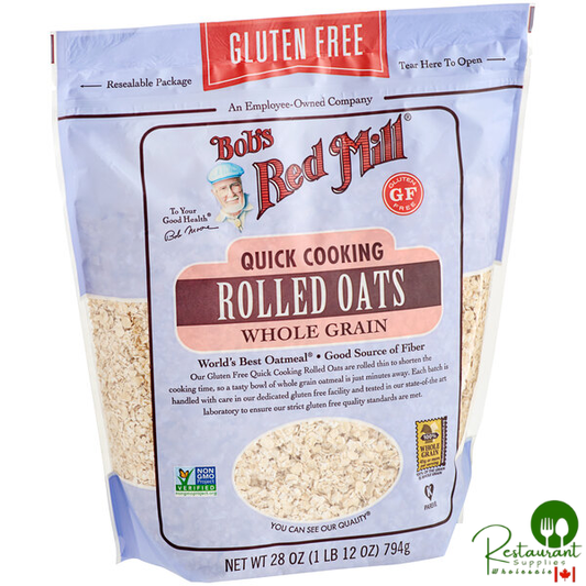 Bob's Red Mill Gluten-Free Quick-Cooking Rolled Oats 28 oz. - 4/Case