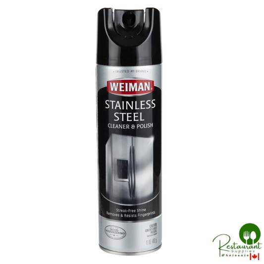 Weiman W49 17 oz. Aerosol Stainless Steel Cleaner & Polish - 6/Case