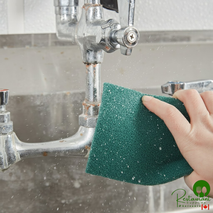 3M 94 Scotch-Brite™ 4" x 25" Deep Fat Fryer / All Purpose Cleaning Pad - 24/Case