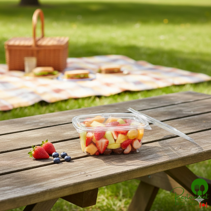 Dart ClearPac SafeSeal 32 oz. Tall Tamper-Resistant, Tamper-Evident Hinged Container with Flat Lid - 200/Case