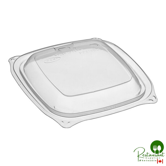 Dart PP816BDL PresentaBowls Pro Clear Polypropylene Vented Square Flat Lid for 8-16 oz. Square Bowls - 504/Case