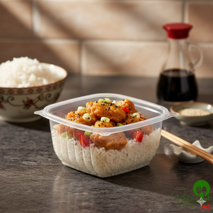 Dart C16SB PresentaBowls Pro 16 oz. Clear Polypropylene Square Bowl - 504/Case