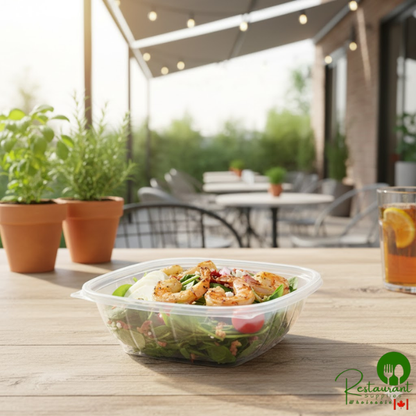 Dart C48SB PresentaBowls Pro 48 oz. Clear Polypropylene Square Bowl - 252/Case