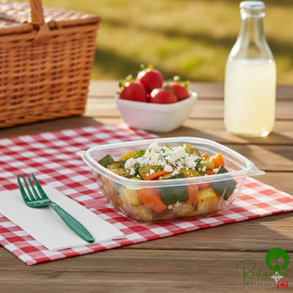 Dart C8SB PresentaBowls Pro 8 oz. Clear Polypropylene Square Bowl - 504/Case