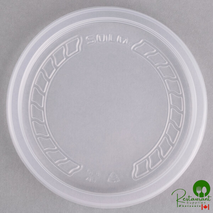 Solo MicroGourmet Contact Clear Recessed Polypropylene Lid - 500/Case