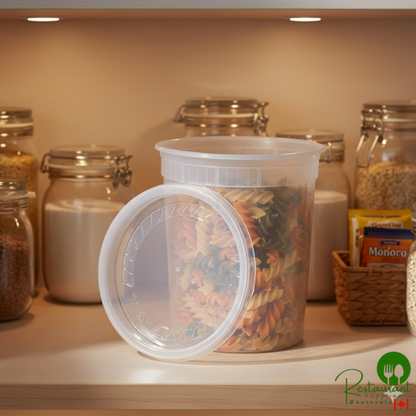 Solo MicroGourmet Contact Clear Recessed Polypropylene Lid - 500/Case