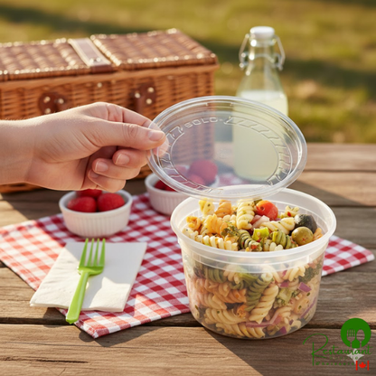 Bare by Solo Recessed Recycled Deli Container Lid - 500/Case