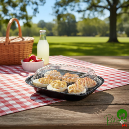 D&W Fine Pack 6 Compartment Deviled Egg Take-Out Container with Clear Lid - 416/Case